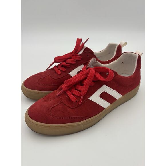 Cruza Low Profile Sneakers Red Suede Size 39 Retro Made in Portugal - Picture 1 of 12